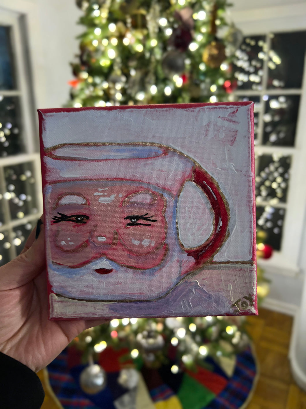 Santa Cup Painting 1- Original