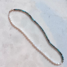 Load image into Gallery viewer, Green Turquoise and Pearl Necklace
